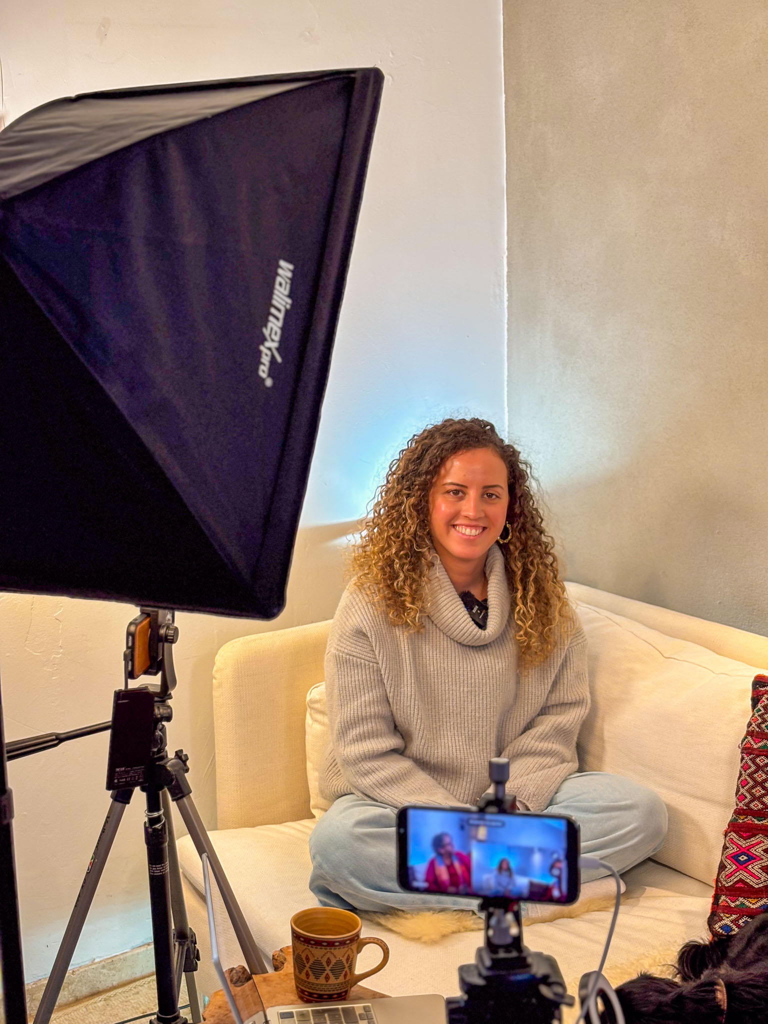 afifa at a podcast set